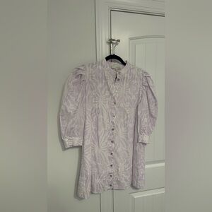 Pinch Lavender Floral Button-Up Dress